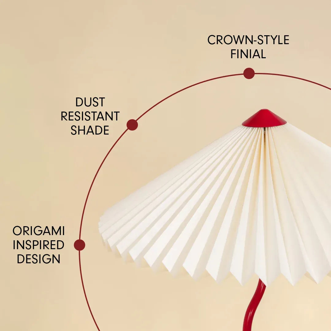 Wavy Floor Lamp Crimson Red