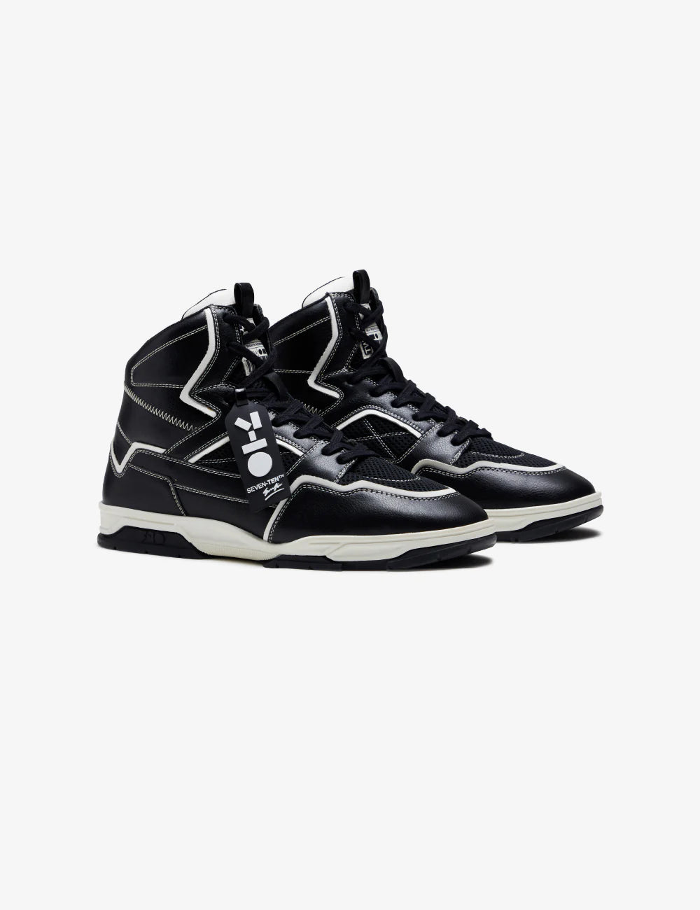 Black & White High-Top Sneakers | 7-10