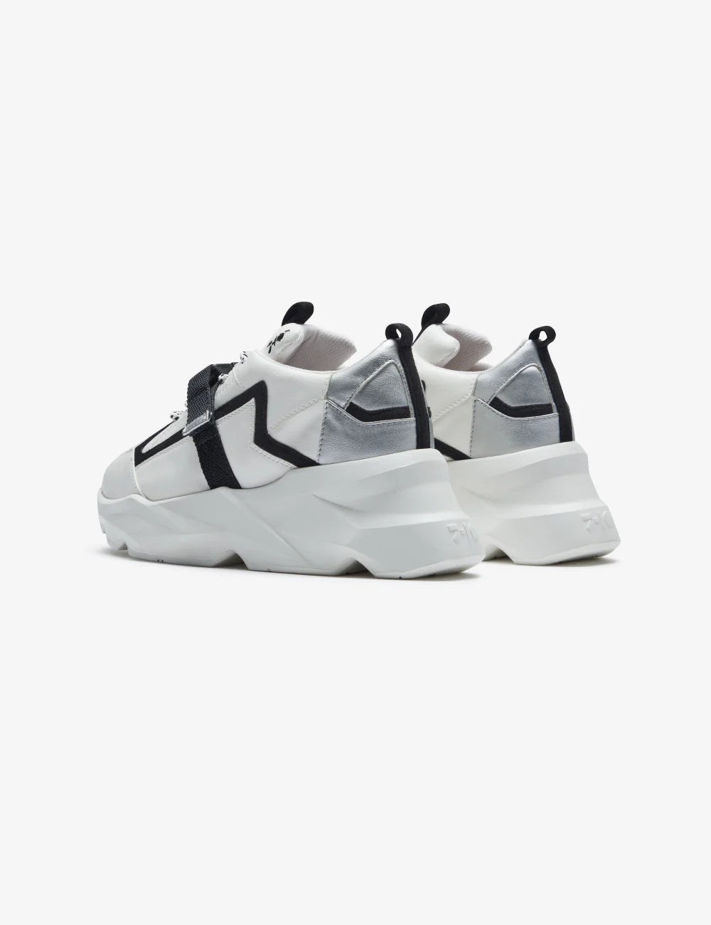 White Silver Buckle Chunky Sneaker | 7-10