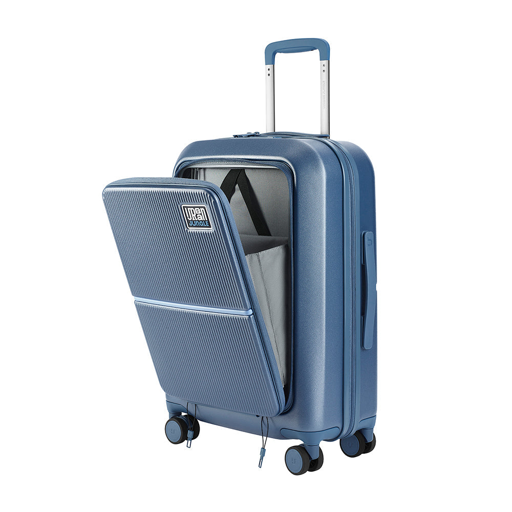 Urban Jungle Front Open Cabin Hard Luggage – Spring Dark Green
