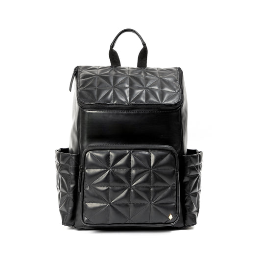 Elm Black Vegan Leather Backpack