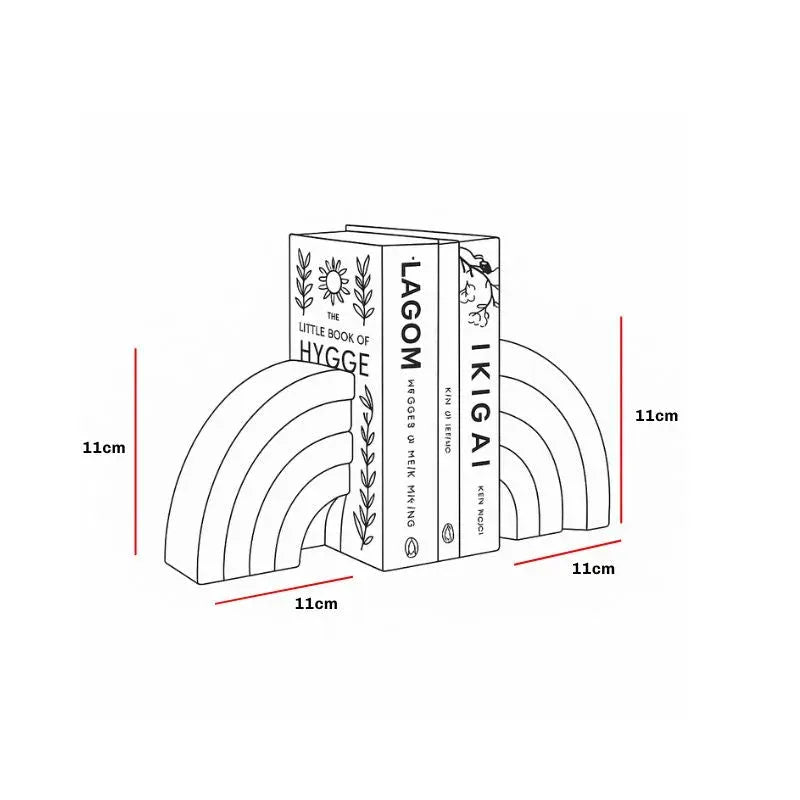 Monolith Marble Effect Bookends