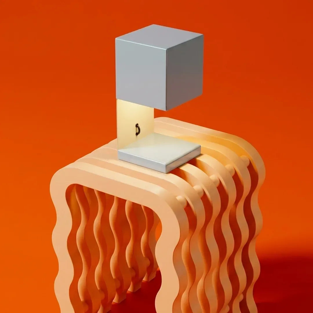Fold Cube Table Lamp - Ivory