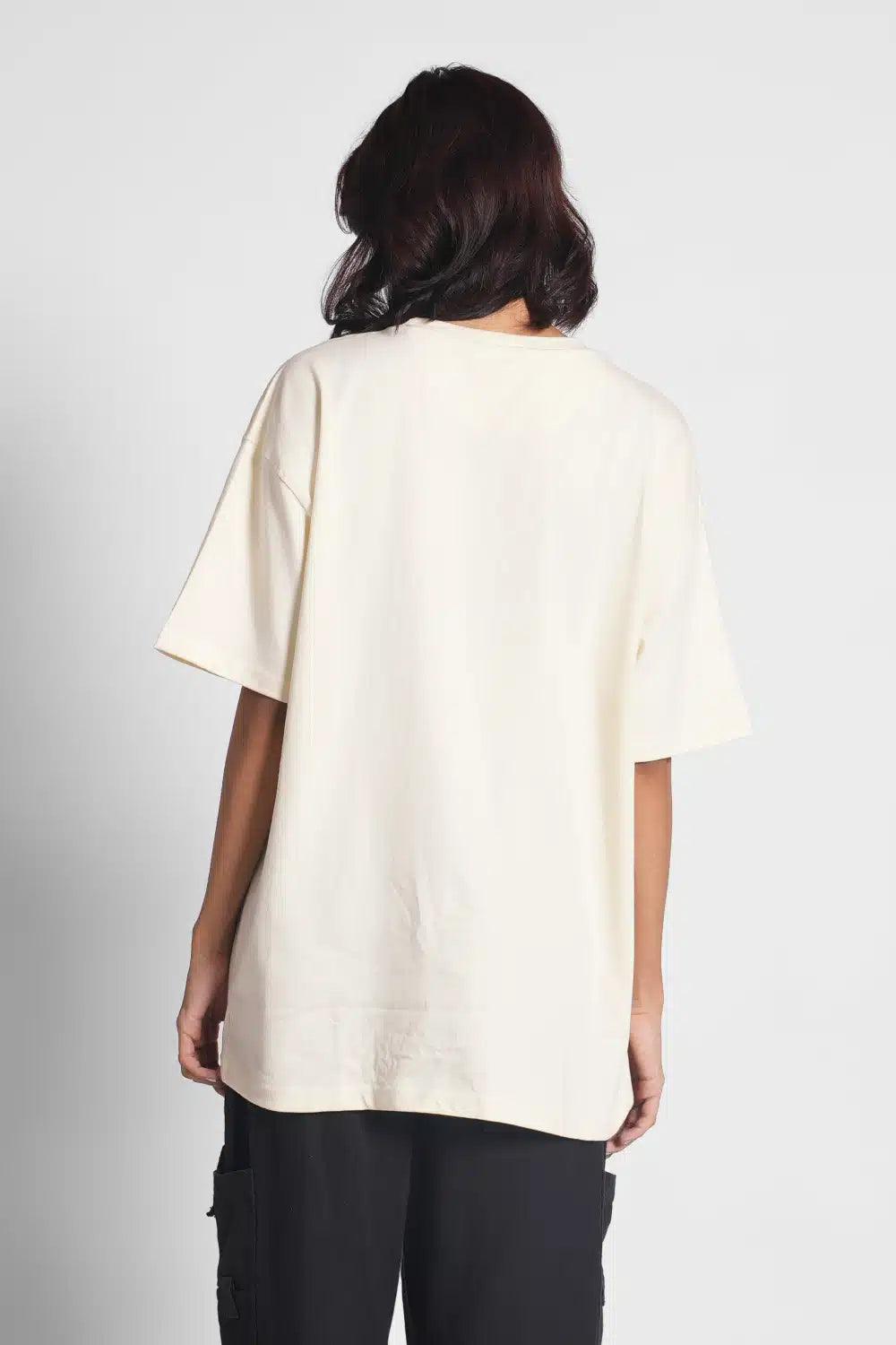 Moonchild Pixel Art Oversized Off-White T-shirt