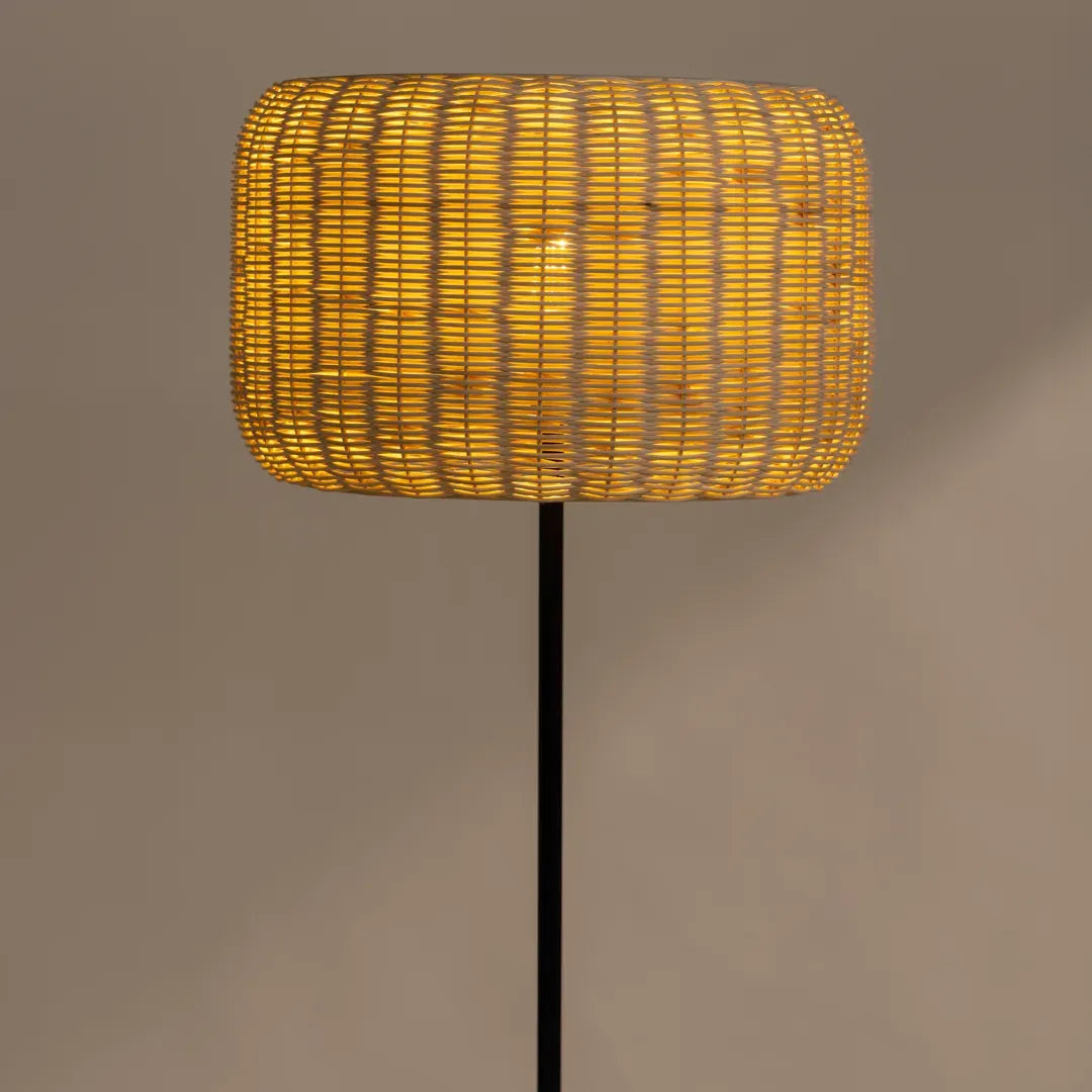 Bird's Nest Rattan Floor Lamp