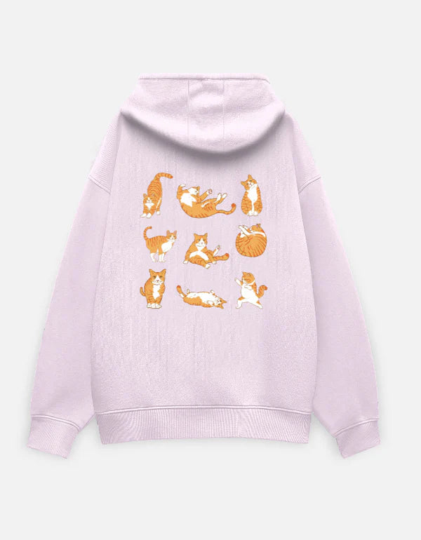 Cat love Unisex Oversized Both Side Printed Hoodie