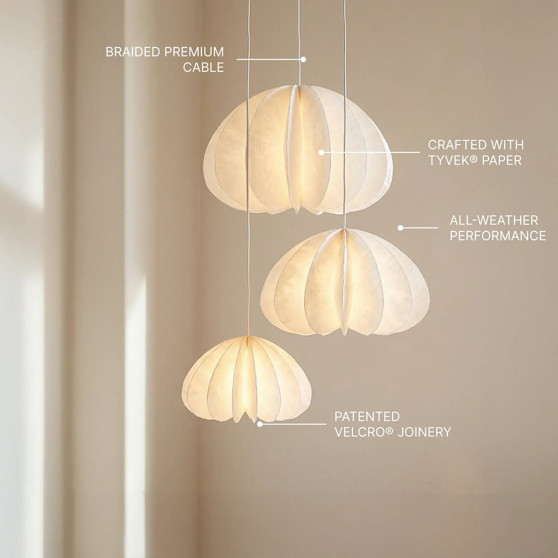 Daisy Cluster Hanging 3 Pendant Lights