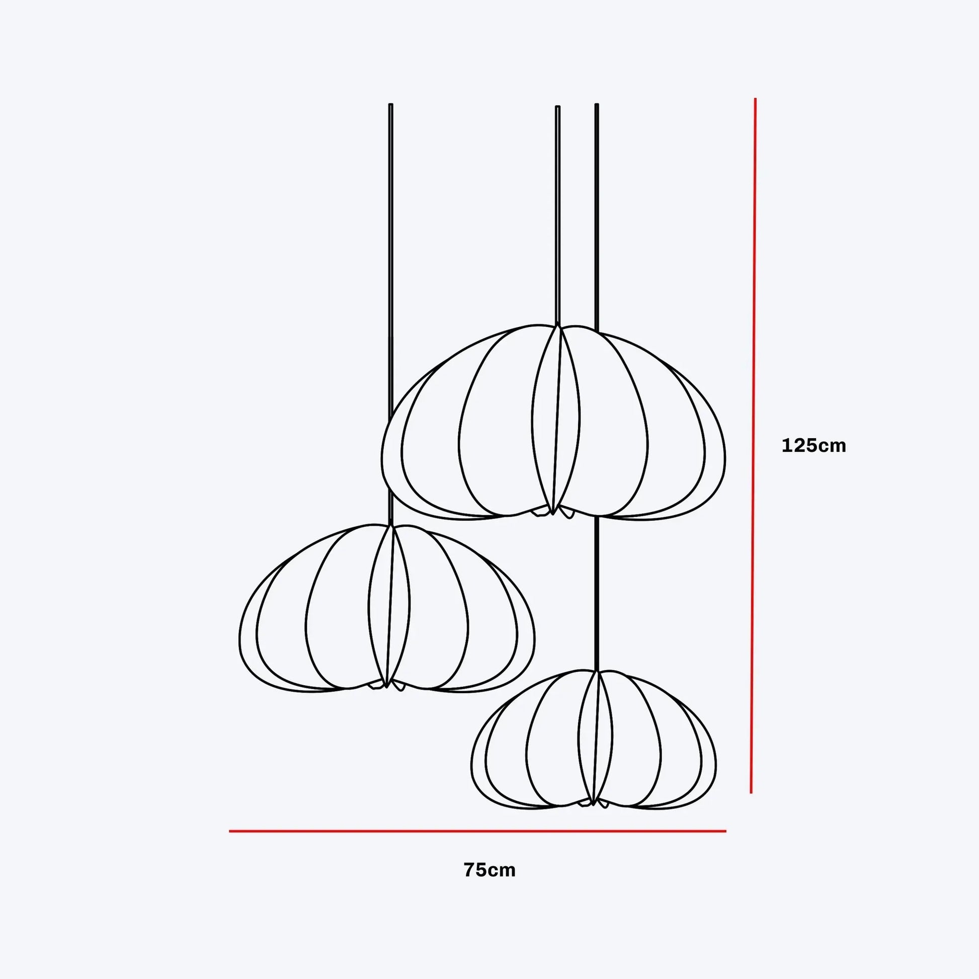 Daisy Cluster Hanging 3 Pendant Lights