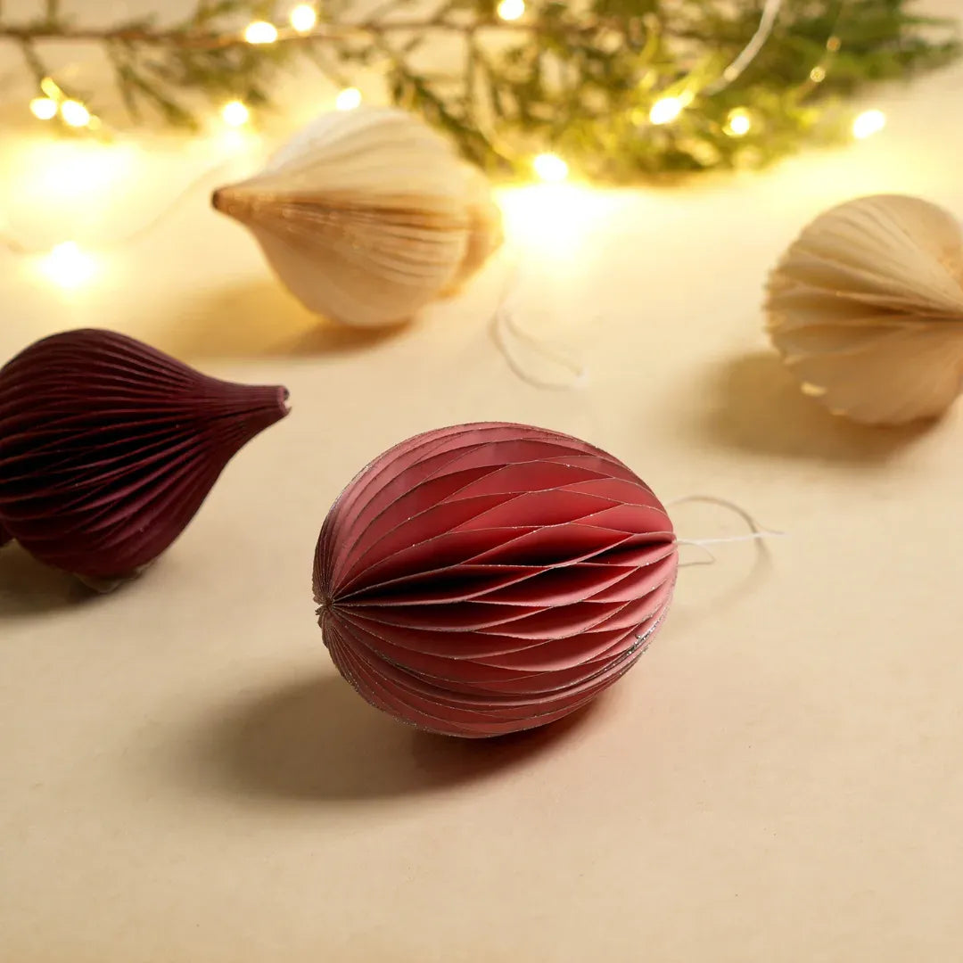 Christmas Ornaments Festive Pink With Silver Glitter