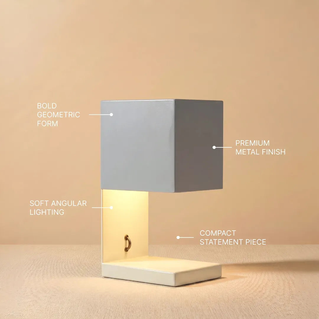 Fold Cube Table Lamp - Ivory