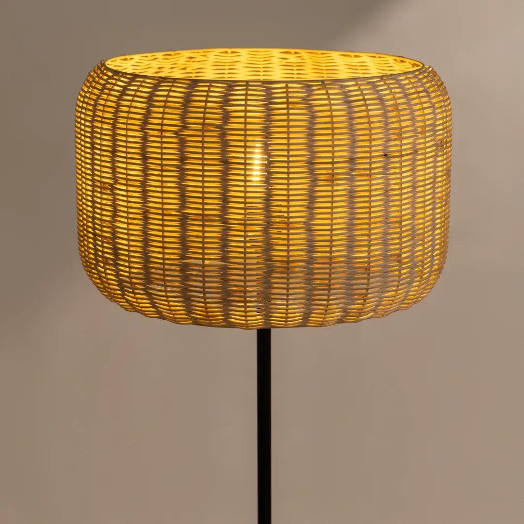 Bird's Nest Rattan Floor Lamp