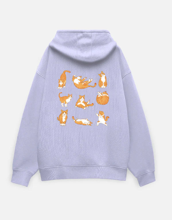 Cat love Unisex Oversized Both Side Printed Hoodie