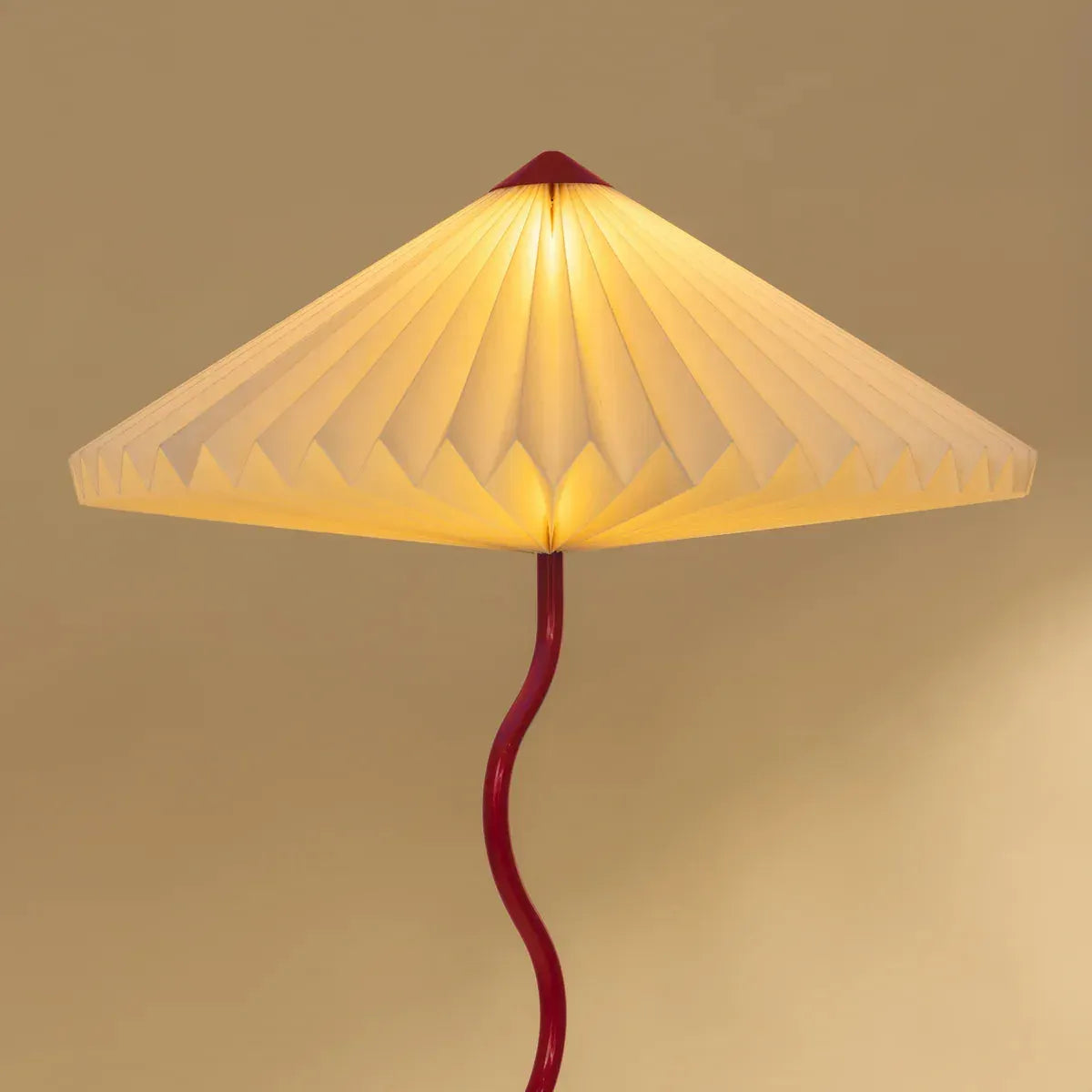 Wavy Floor Lamp Crimson Red