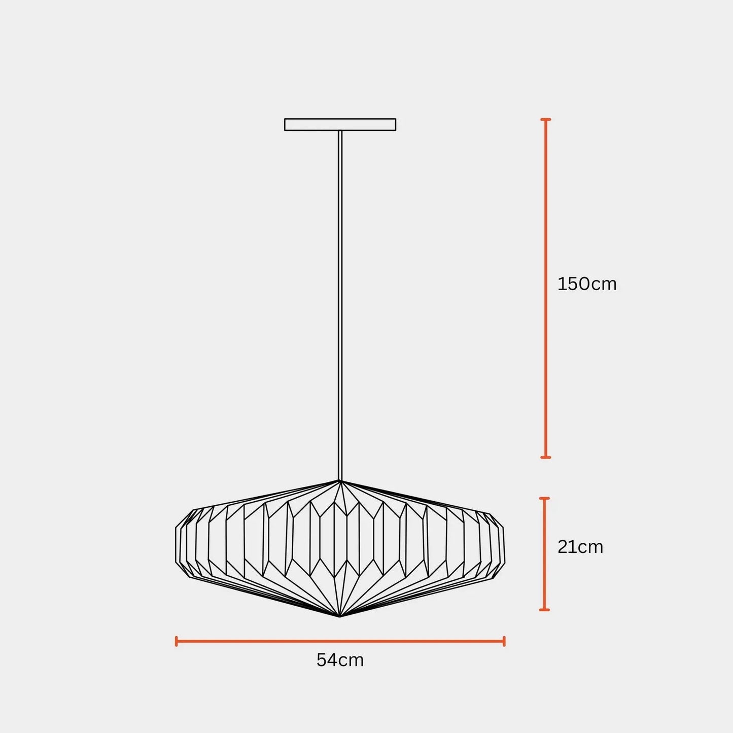Oblong 2 Linen Pendant Lamp