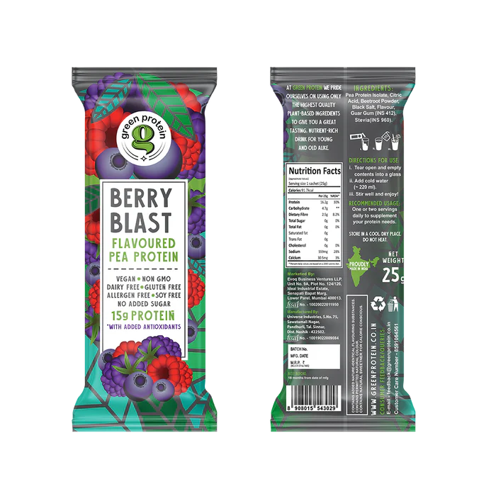 Regular Assorted Sachets 15g Plant Protein - Pack of 12