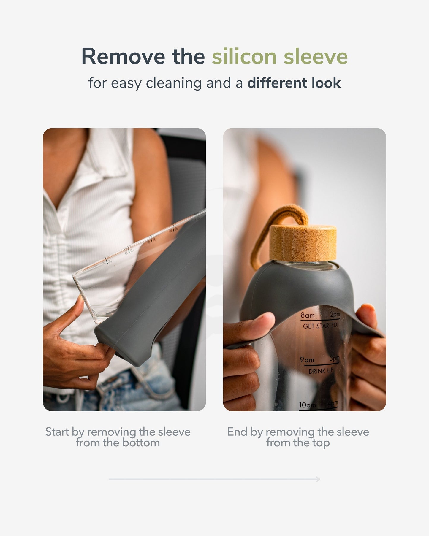 Pillar portable glass bottle