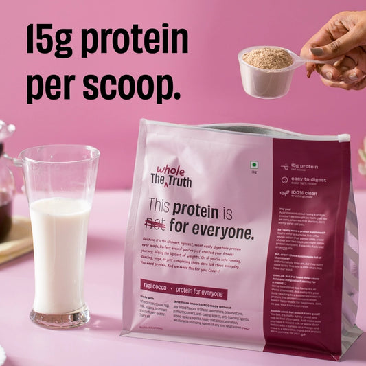 the whole truth Ragi Cocoa 15 g Protein Powder - Pack of 1 KG