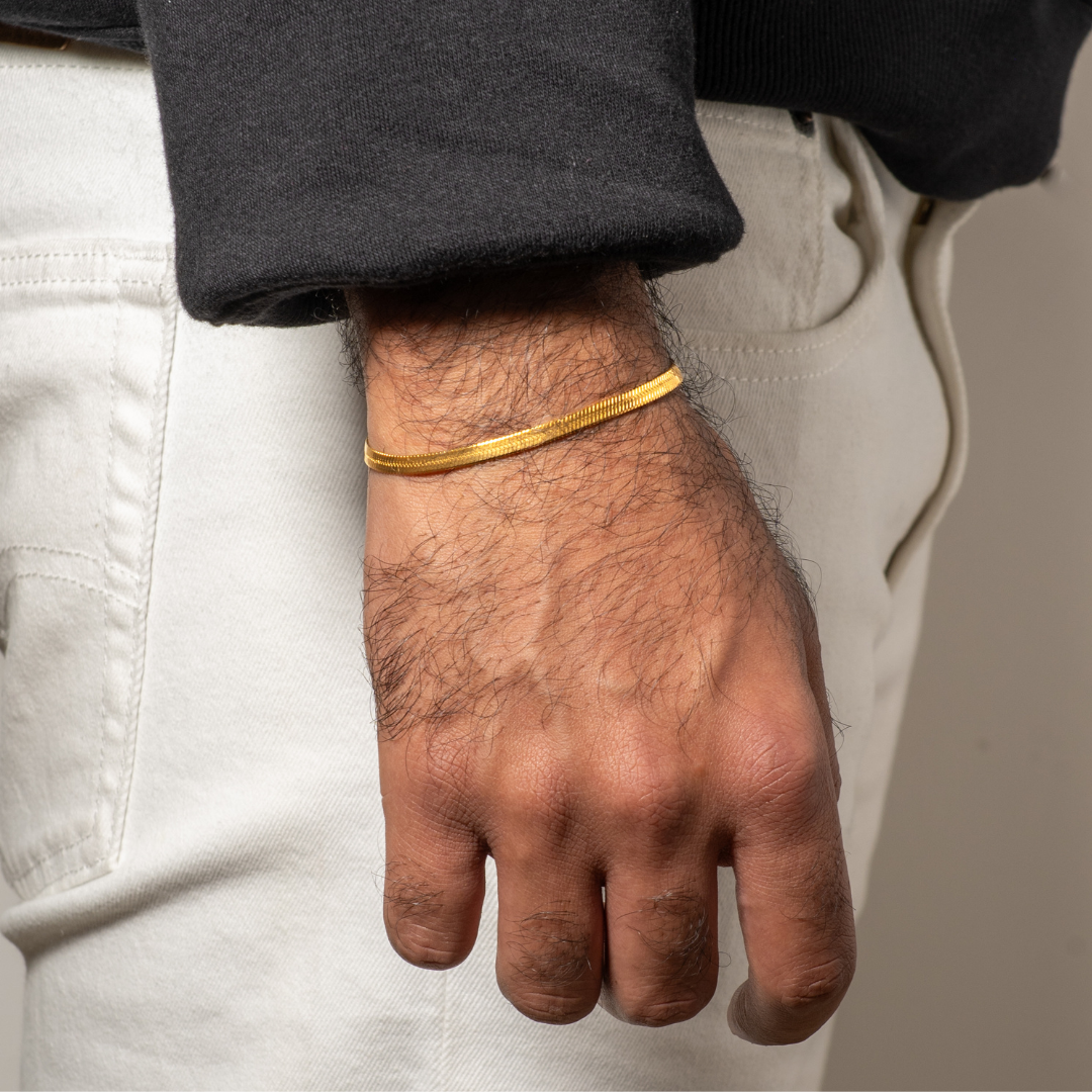 FLAT SNAKE Bracelet (GOLD)