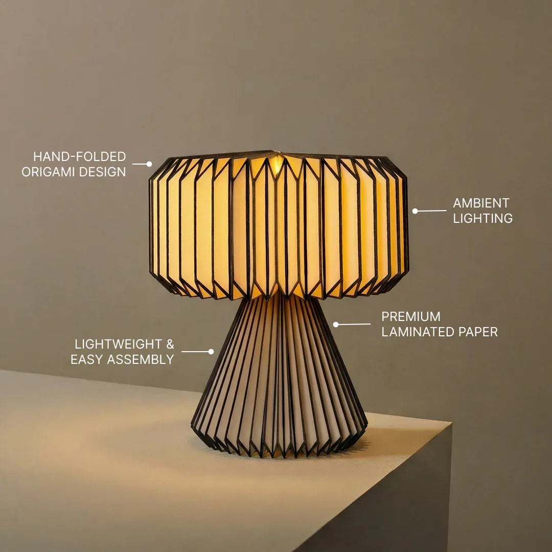 Orilamp Origami Black Table Lamp