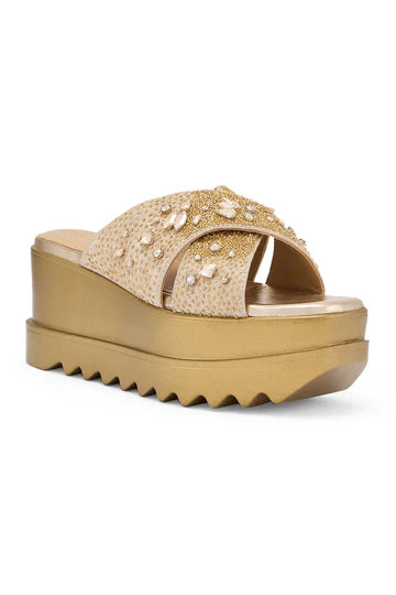 Anaar Glam Factory Wedge Sandals