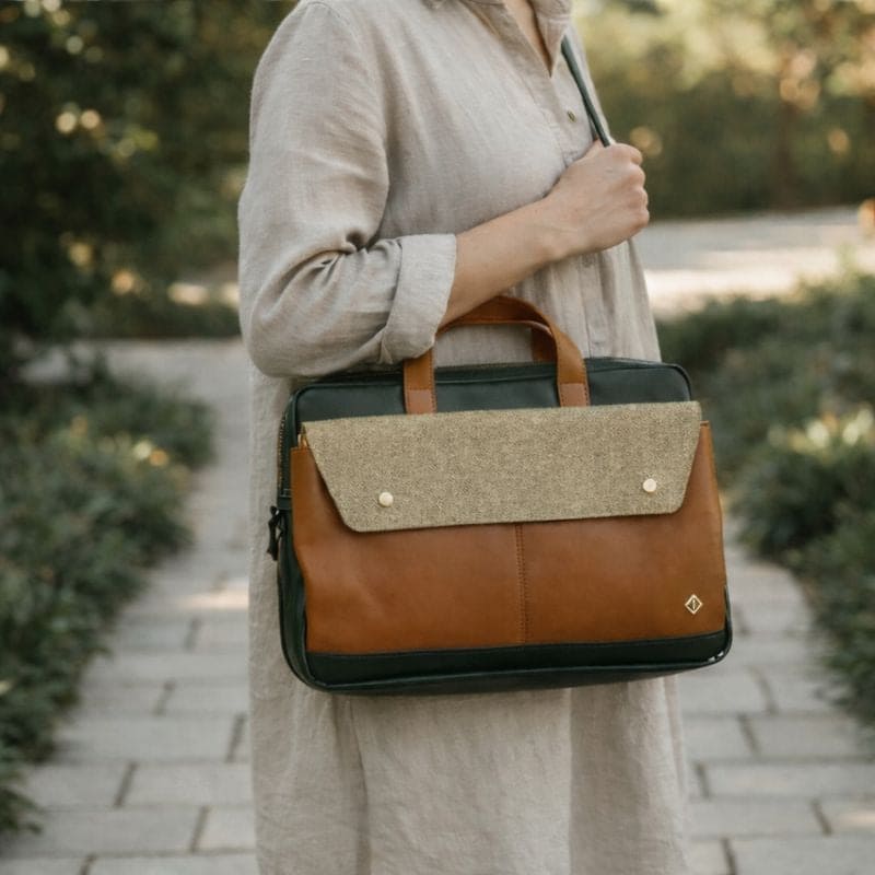 Willow Vegan Leather Laptop Sleeve – Tan