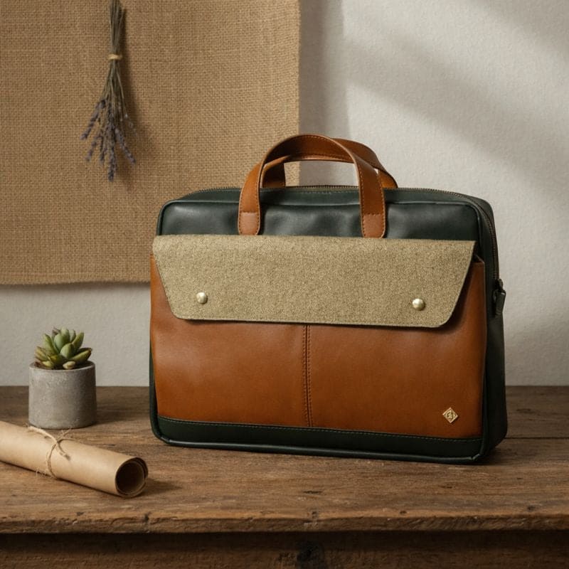 Willow Vegan Leather Laptop Sleeve – Tan
