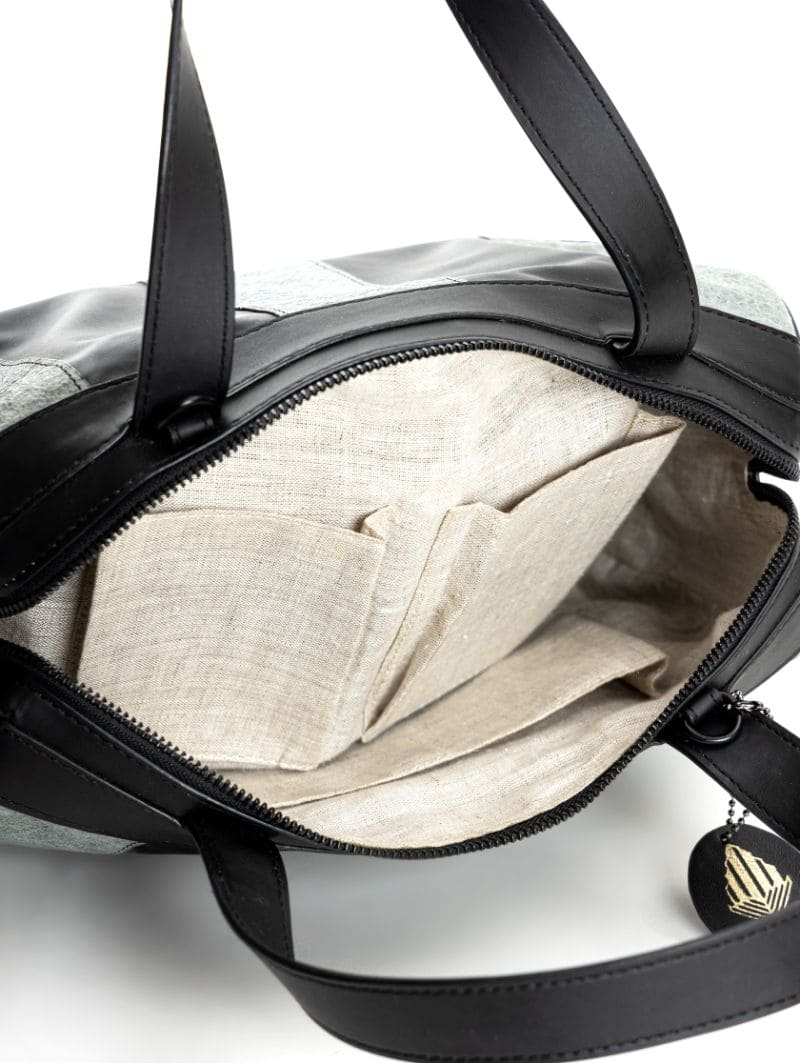 Chloris Vegan Leather Bowler Bag