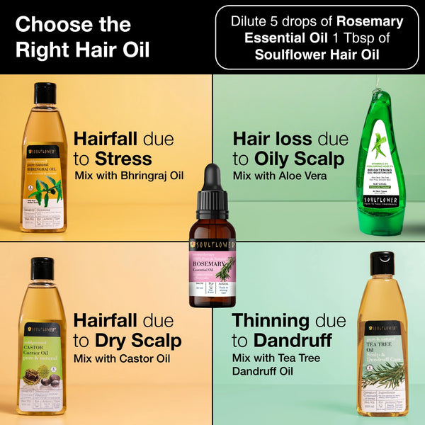 Soulflower Clinically Proven Rosemary Essential Oil for Hair Growth