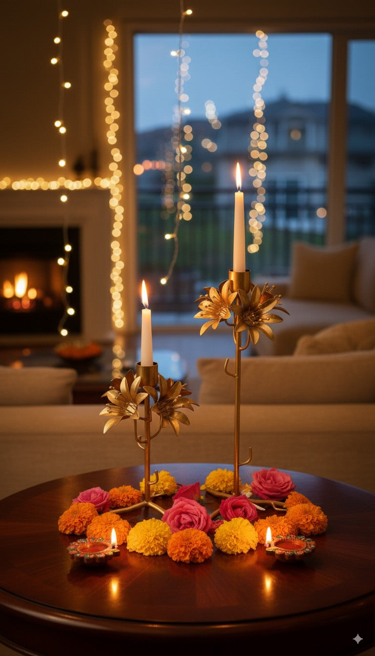 Bloom Candle Holder Diwali Set