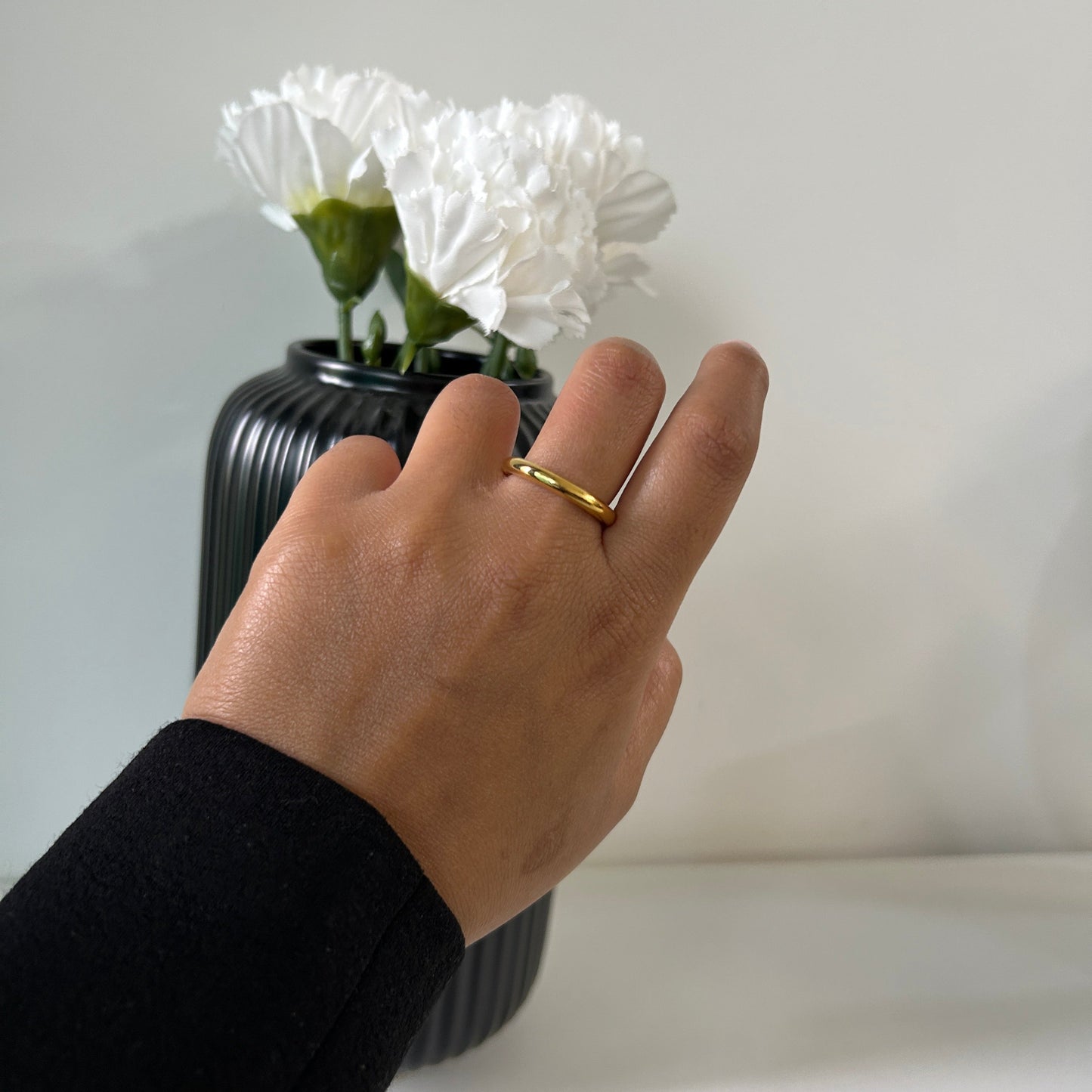 SOLID RING - 18K GOLD-PLATED