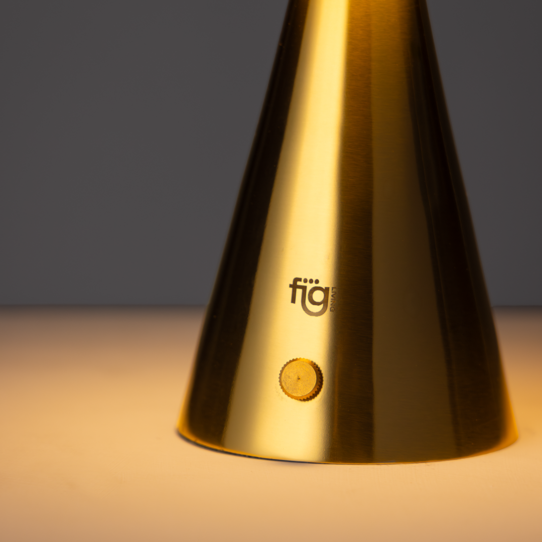 Chrome Portable Lamp Gold