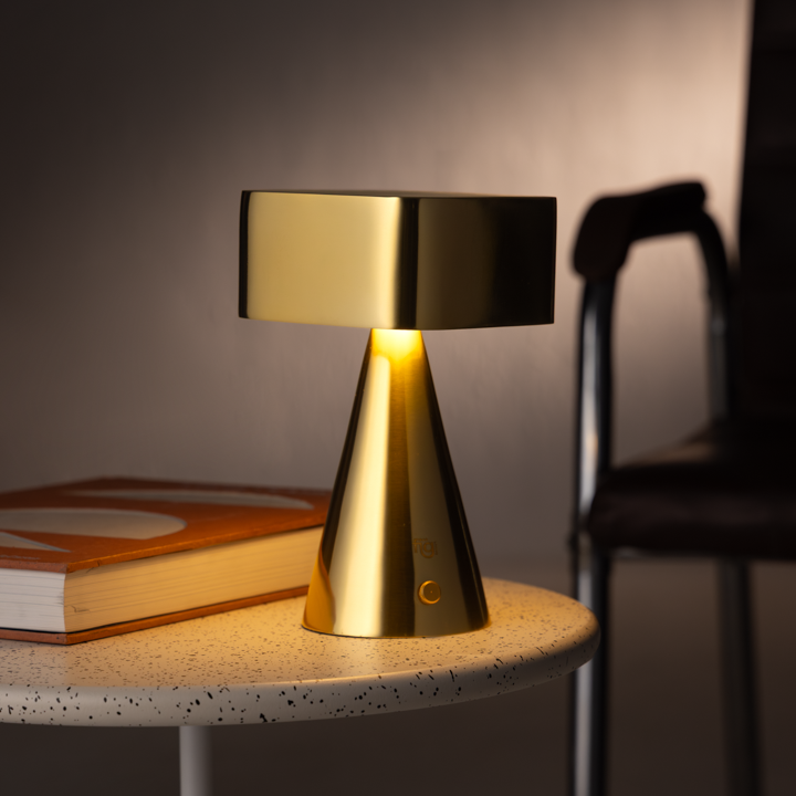 Chrome Portable Lamp Gold