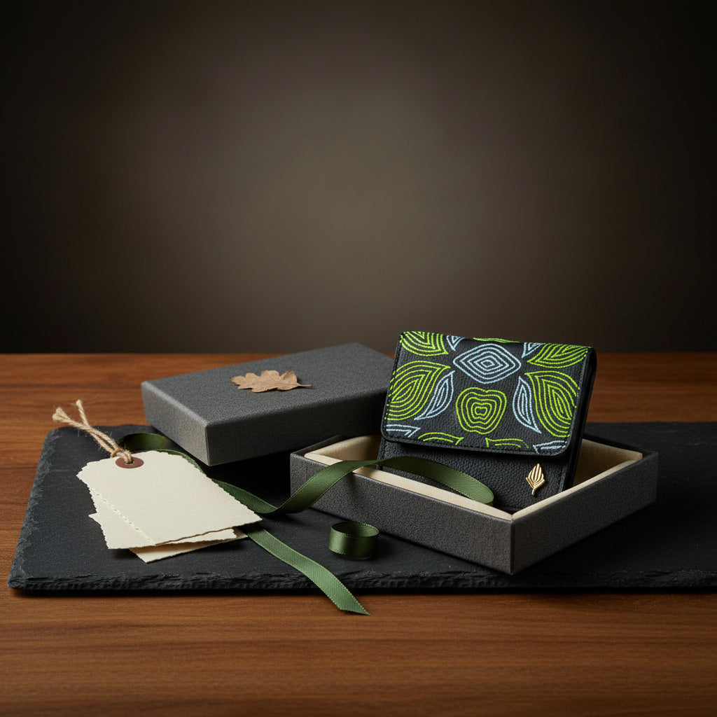Lana Vegan Leather Card Holder – Black