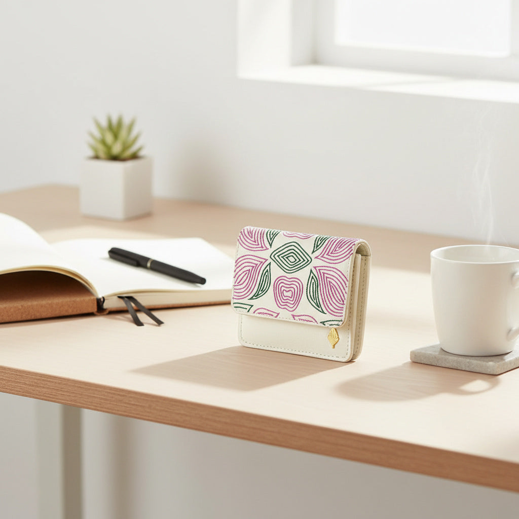 Lana Vegan Leather Card Holder – White