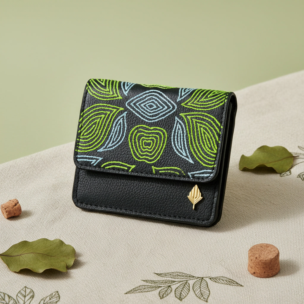 Lana Vegan Leather Card Holder – Black