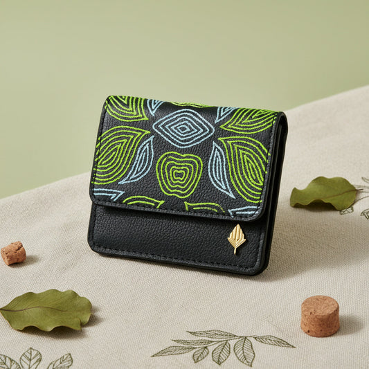 Lana Vegan Leather Card Holder – Black