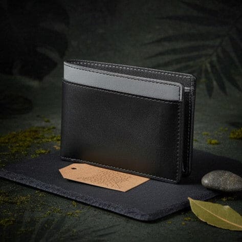 Zeus – Black & Grey | Plant Leather Men’s Wallet