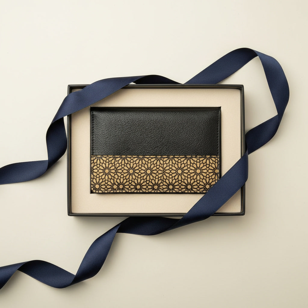 Plant Leather Passport Holder – Black