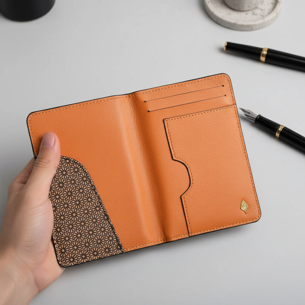 Plant Leather Passport Holder – Tan