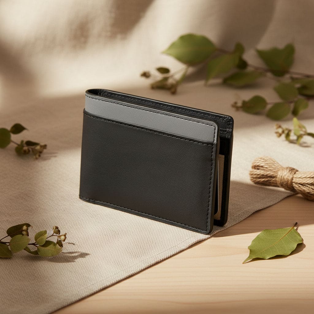 Zeus – Black & Grey | Plant Leather Men’s Wallet
