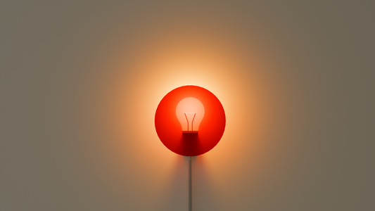 Halo wall light fixture with E14 LED holder and vintage bulb silhouette effect.