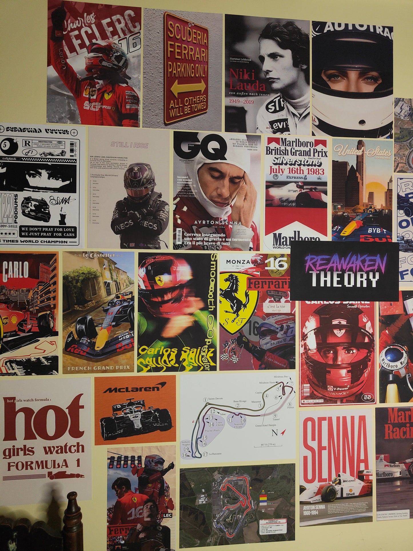 FORMULA 1 WALL COLLAGE POSTERS