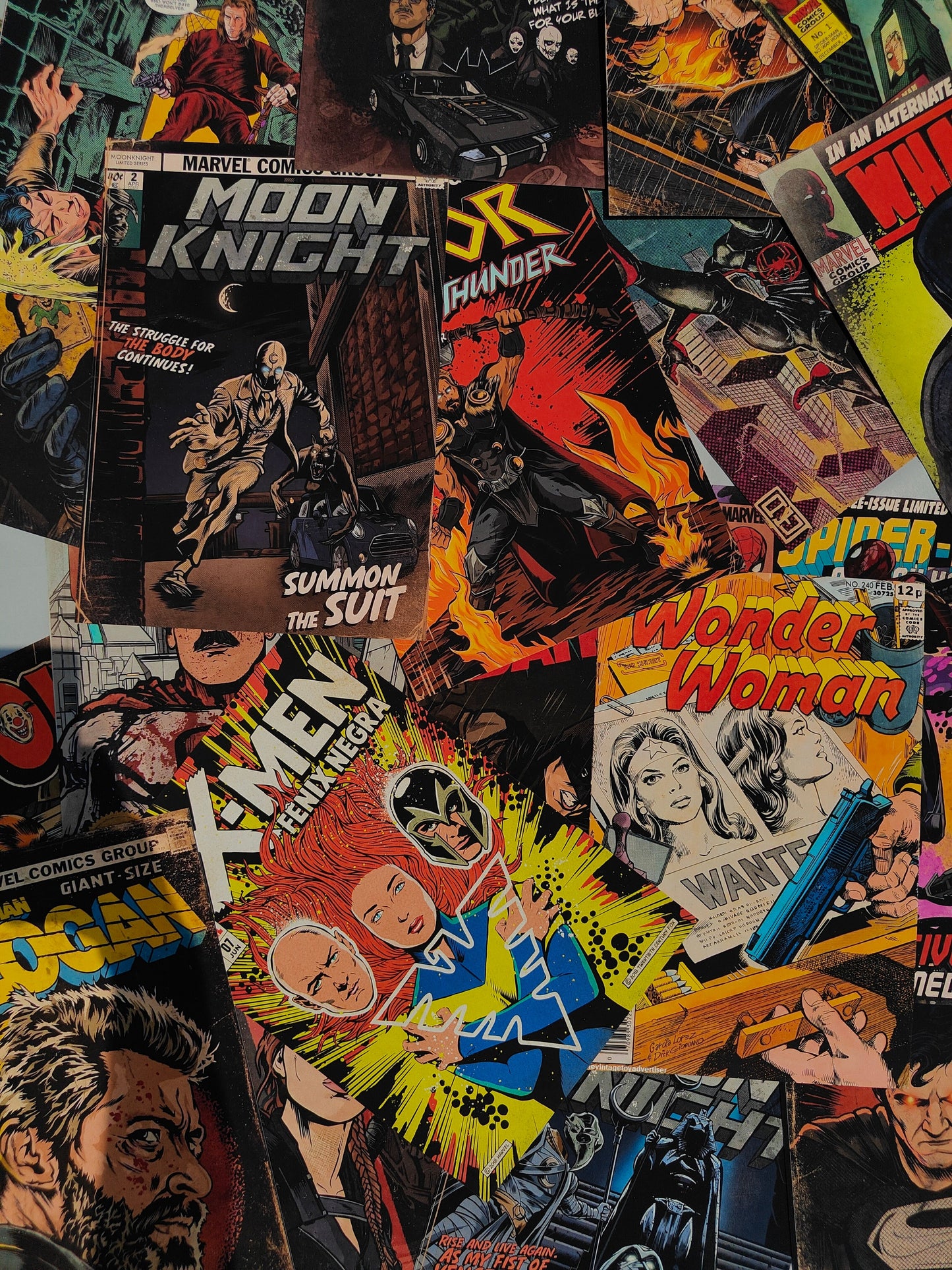 VINTAGE COMIC BOOK COVERS - WALL COLLAGE POSTERS