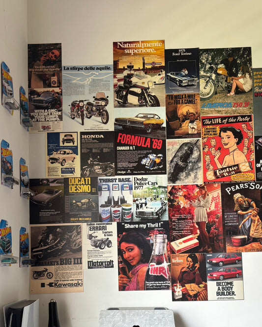 VINTAGE ADVERTISEMENTS - WALL COLLAGE POSTERS