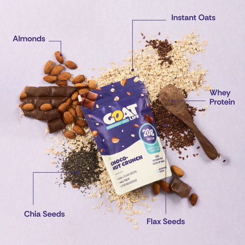 CHOCO NUT CRUNCH HIGH PROTEIN OATS - (PACK OF 5 )