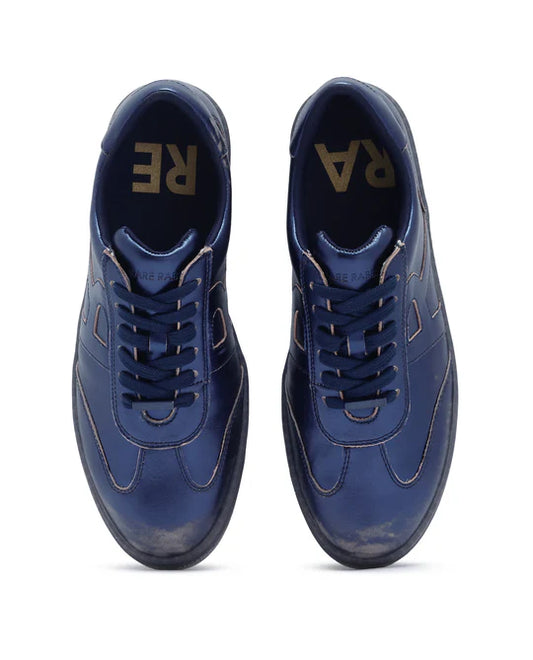 RARE RABBIT LACE-UP LEATHER SNEAKER MERCURE