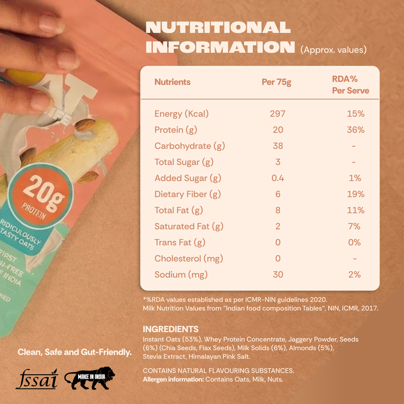ALMOND KULFI HIGH PROTEIN OATS  - (PACK OF 5)