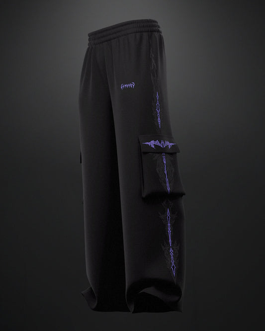 FeralWalk Oversized Cargo Joggers - Purple