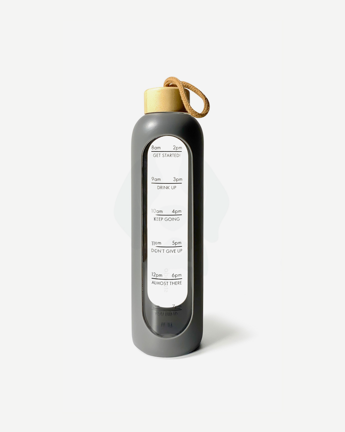 Pillar portable glass bottle