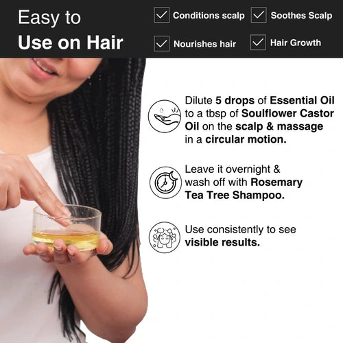 Soulflower Clinically Proven Rosemary Essential Oil for Hair Growth